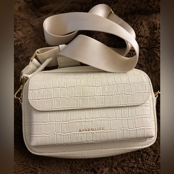 Bandolier MILLER BAG Embossed Croc Leather Crossbody - New - Original Price $228 - Picture 1 of 2